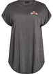 Short sleeve nightgown with text print, Black, Packshot image number 0