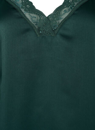 FLASH - Top with v-neck and lace edge, Scarab, Packshot image number 2