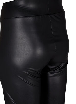 Shiny tight-fitting high-waisted shorts, Black, Packshot image number 3