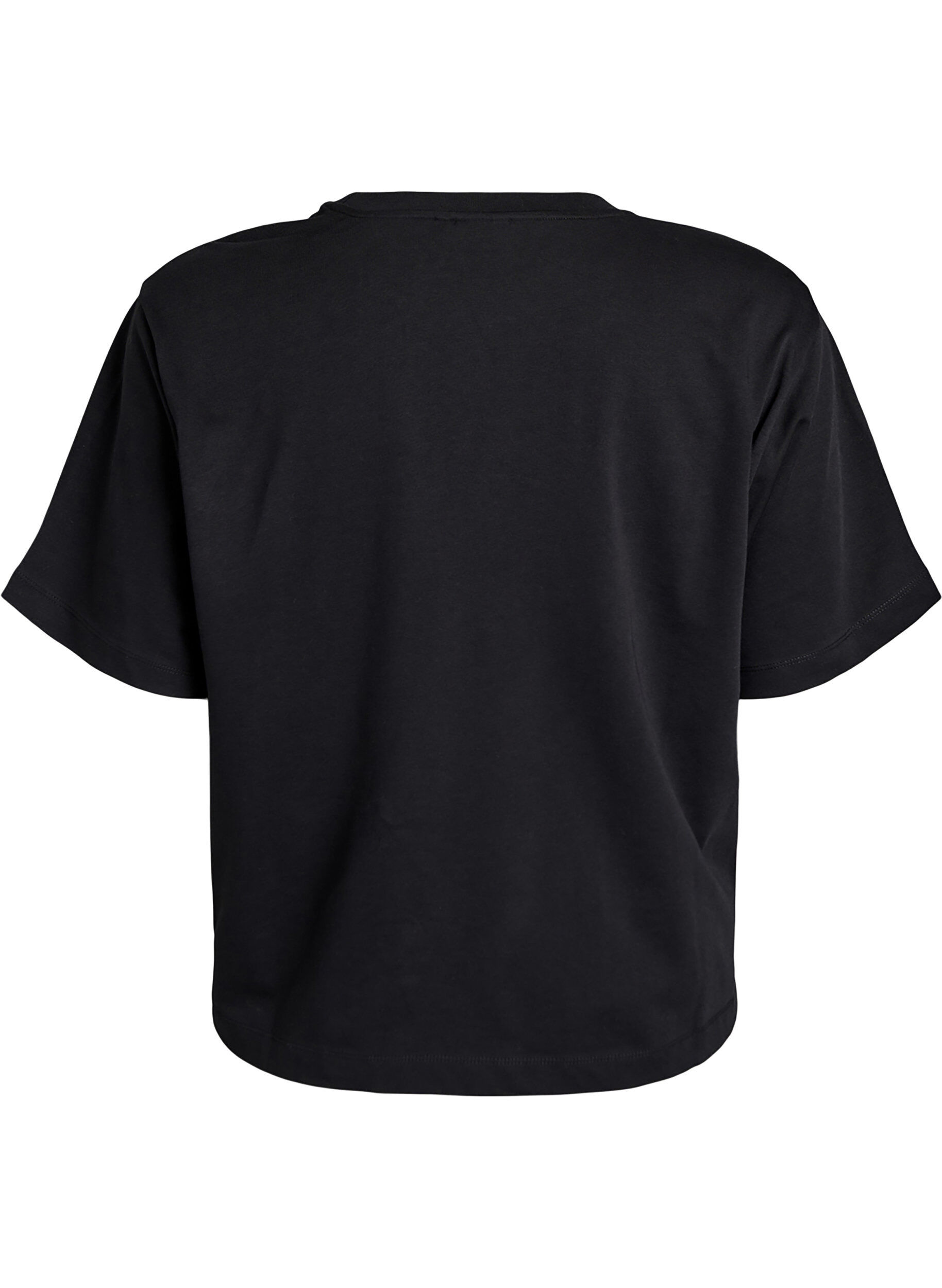 ZizzifashionBoxy cotton T-shirt, Black, Packshot image number 1