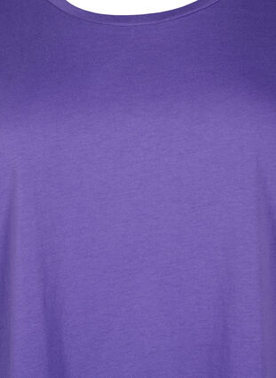 Short sleeved cotton blend t-shirt, ULTRA VIOLET, Packshot image number 2