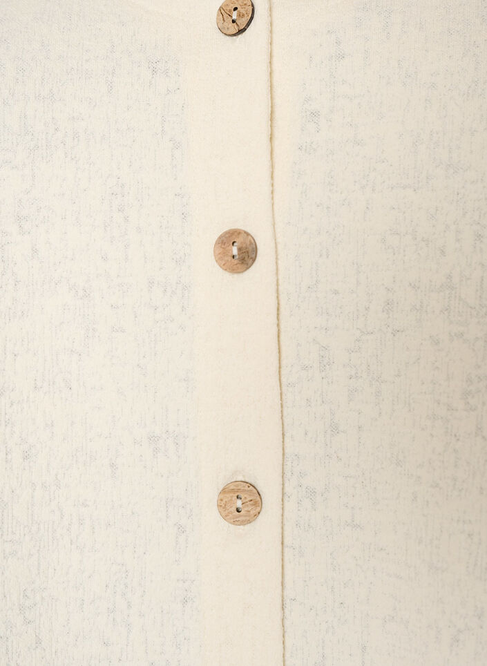 Textured cotton blouse with button fastening, Vanilla, Packshot image number 2