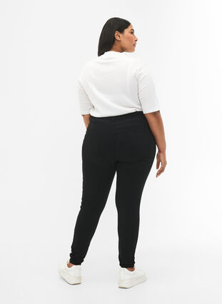 Slim fit trousers with pockets, Black, Model image number 2