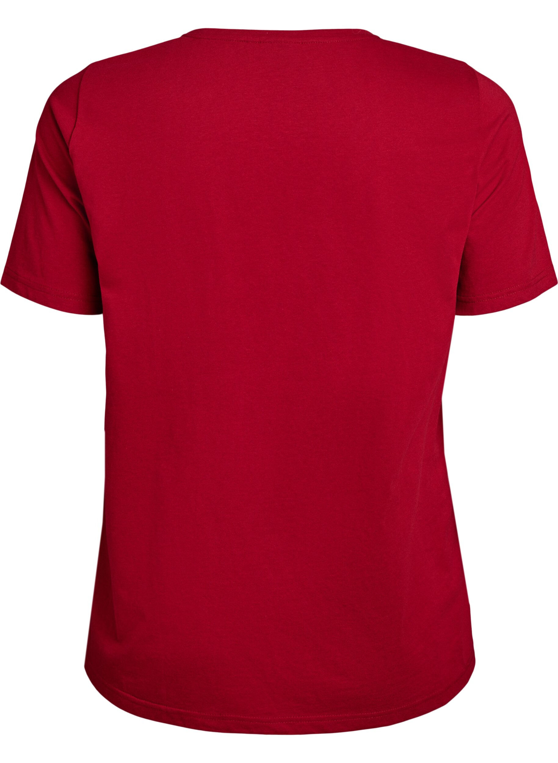 ZizzifashionT-shirt with motif, Red, Packshot image number 1