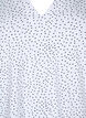 Cotton t-shirt with dots and v-neck, B.White/Black Dot, Packshot image number 2