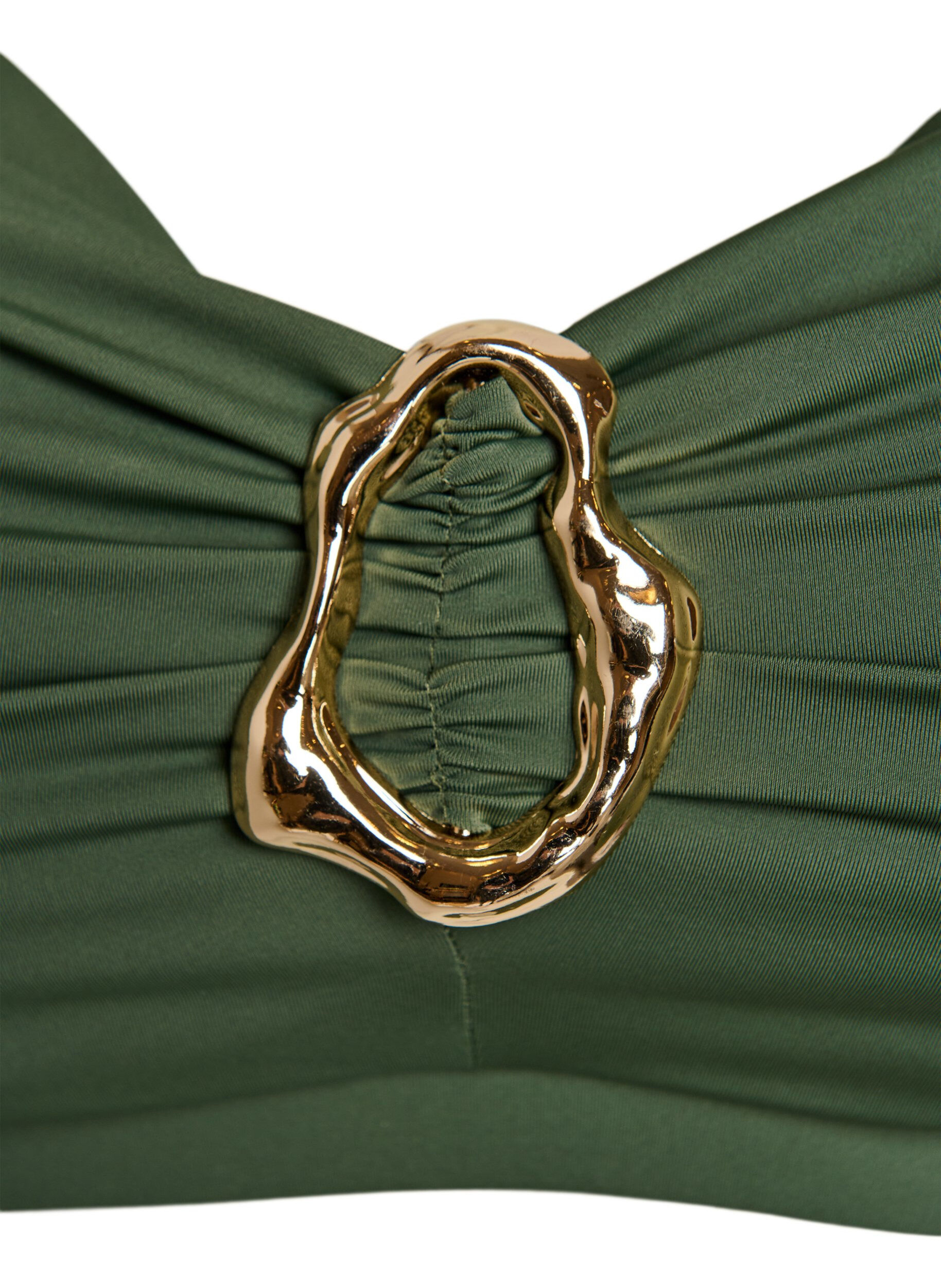 ZizzifashionBikini bra with underwire and gold-coloured detail, Green, Packshot image number 2