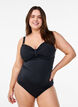 Swimsuit with underwire and draping, Black, Model image number 0