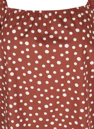 Cotton blouse with dots, Marsala AOP, Packshot image number 2