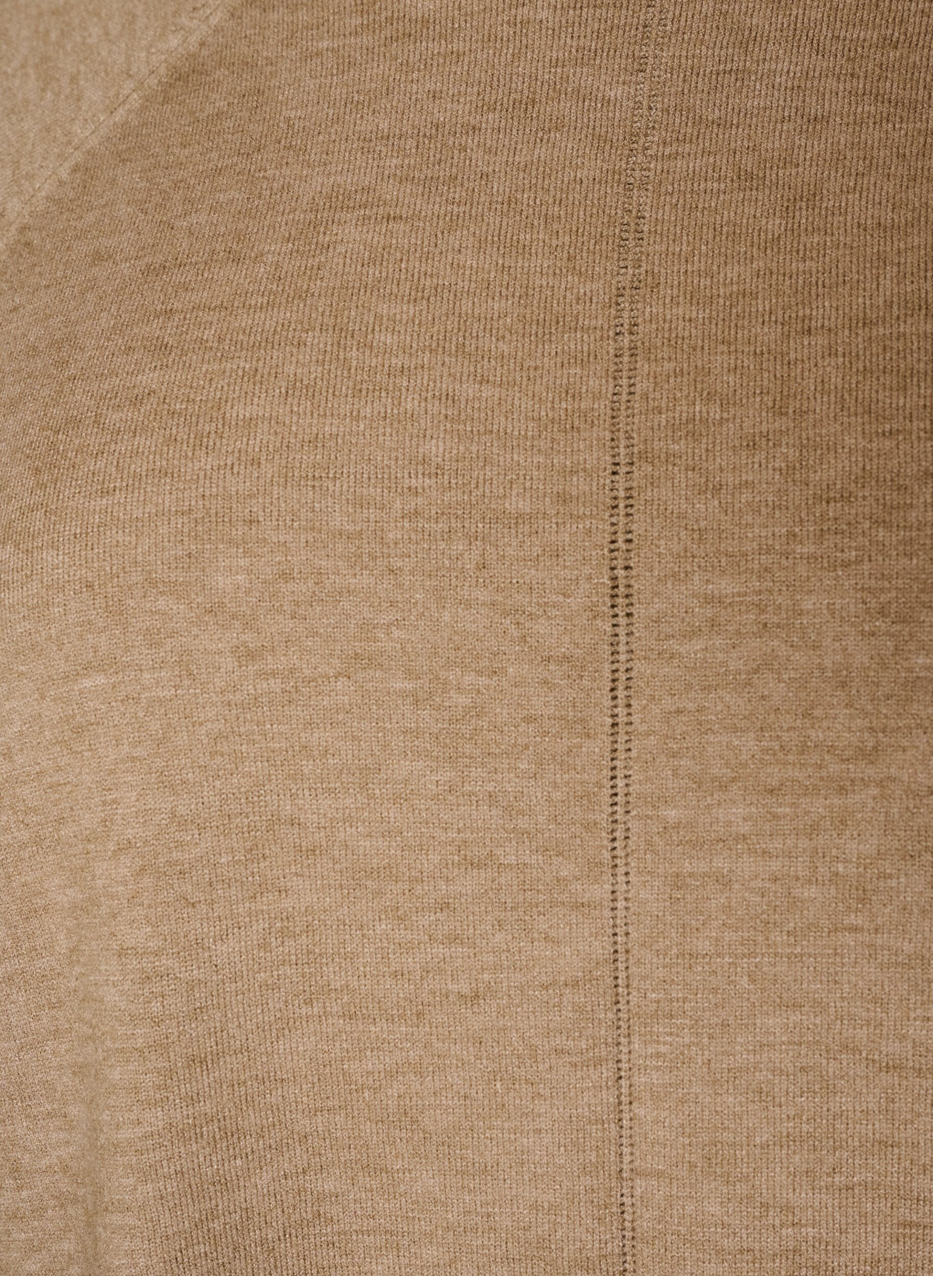 ZizzifashionKnitted blouse with round neck and knitted pattern, Beige, Packshot image number 2