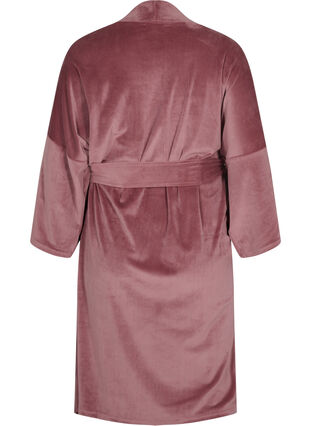 3/4-sleeved bathrobe with pockets, Rose Brown, Packshot image number 1
