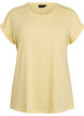 Short sleeve cotton blend T-shirt, Yellow, Packshot image number 0