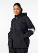 Rain jacket with reflective details, Black, Model image number 0