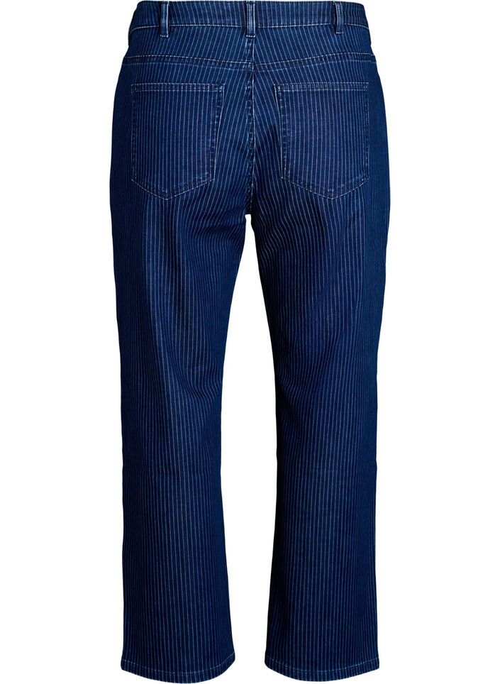 Pinstriped Kiana jeans with straight fit, Blue, Packshot image number 1