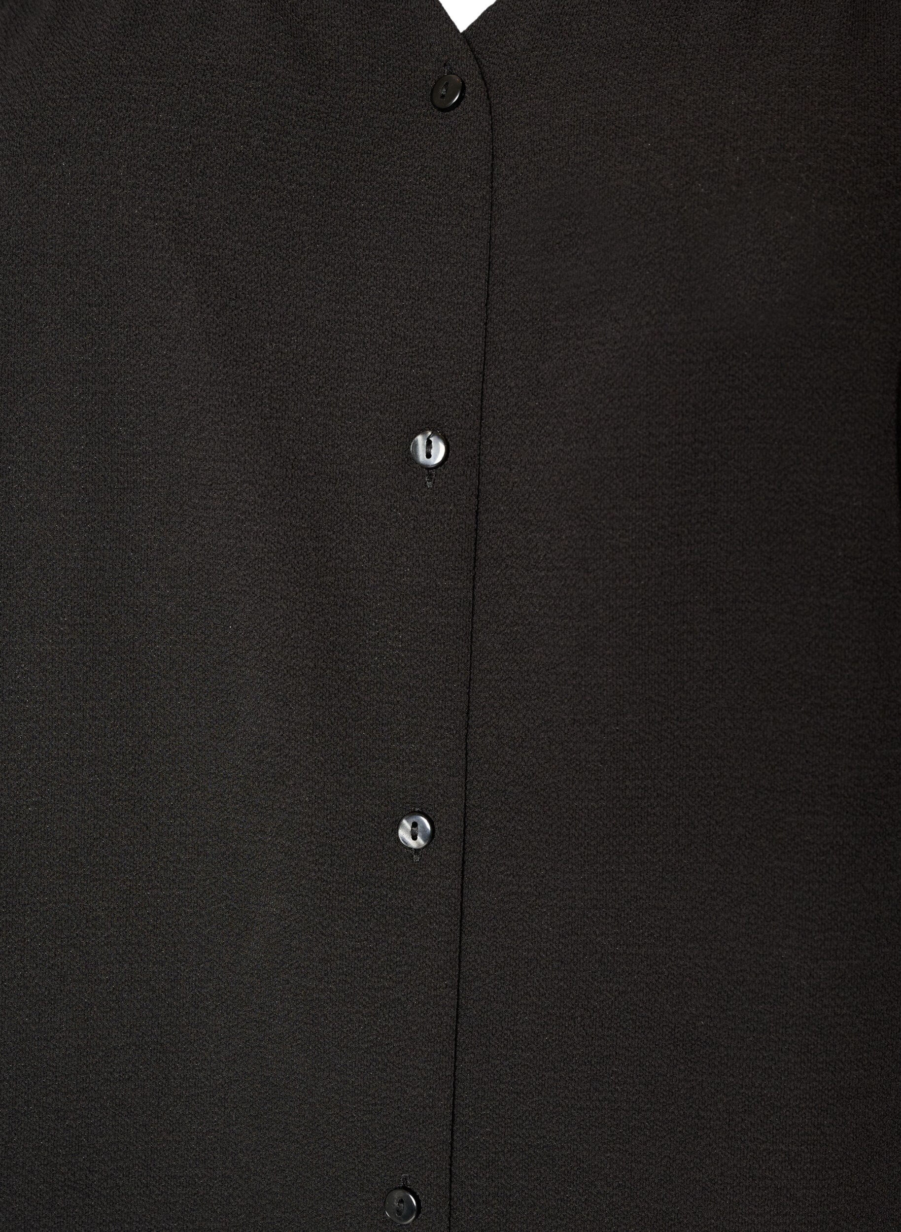 ZizzifashionShirt blouse with 1/2 sleeves, Black, Packshot image number 2