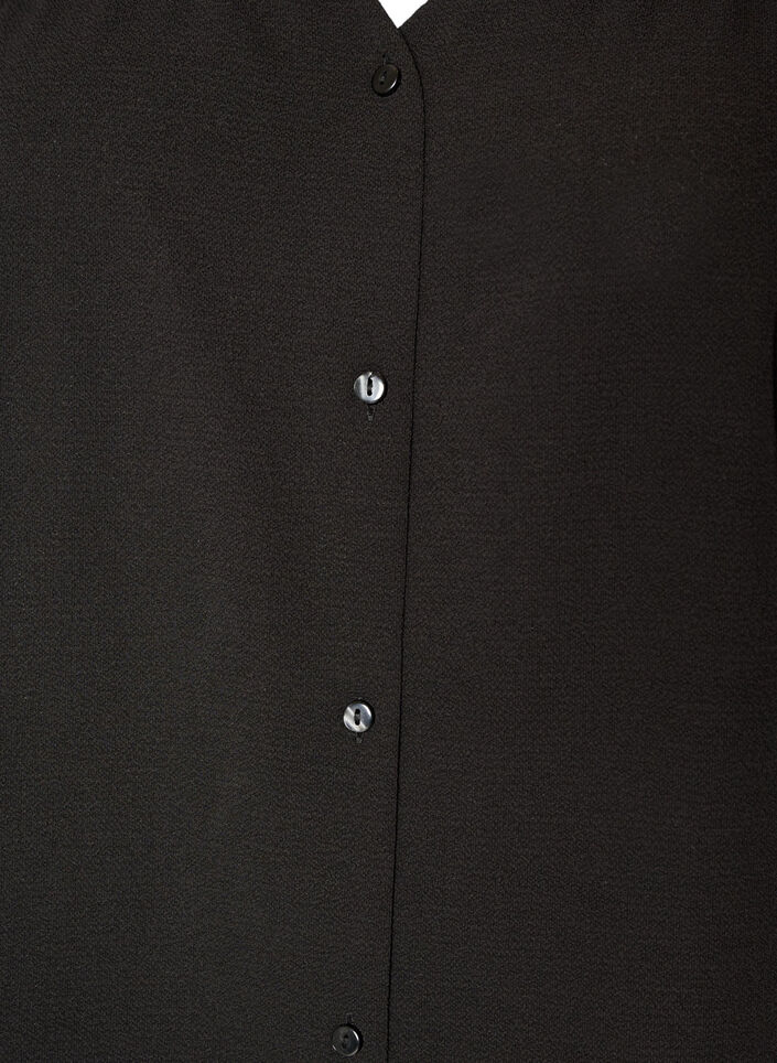 Shirt blouse with 1/2 sleeves, Black, Packshot image number 2