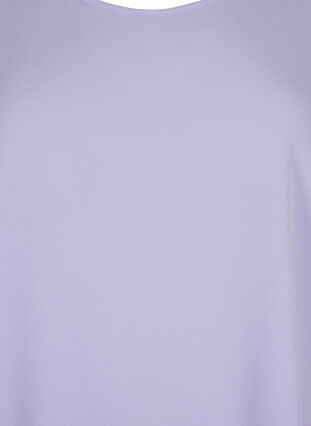 Blouse with short sleeves and a round neckline, Lavender, Packshot image number 2