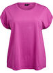 Short sleeve cotton blend T-shirt, Purple, Packshot image number 0