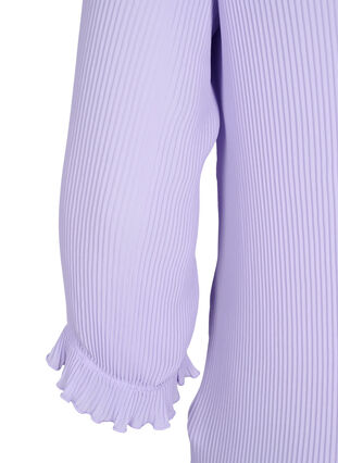 Pleated top with 3/4 sleeves, Lavender, Packshot image number 3