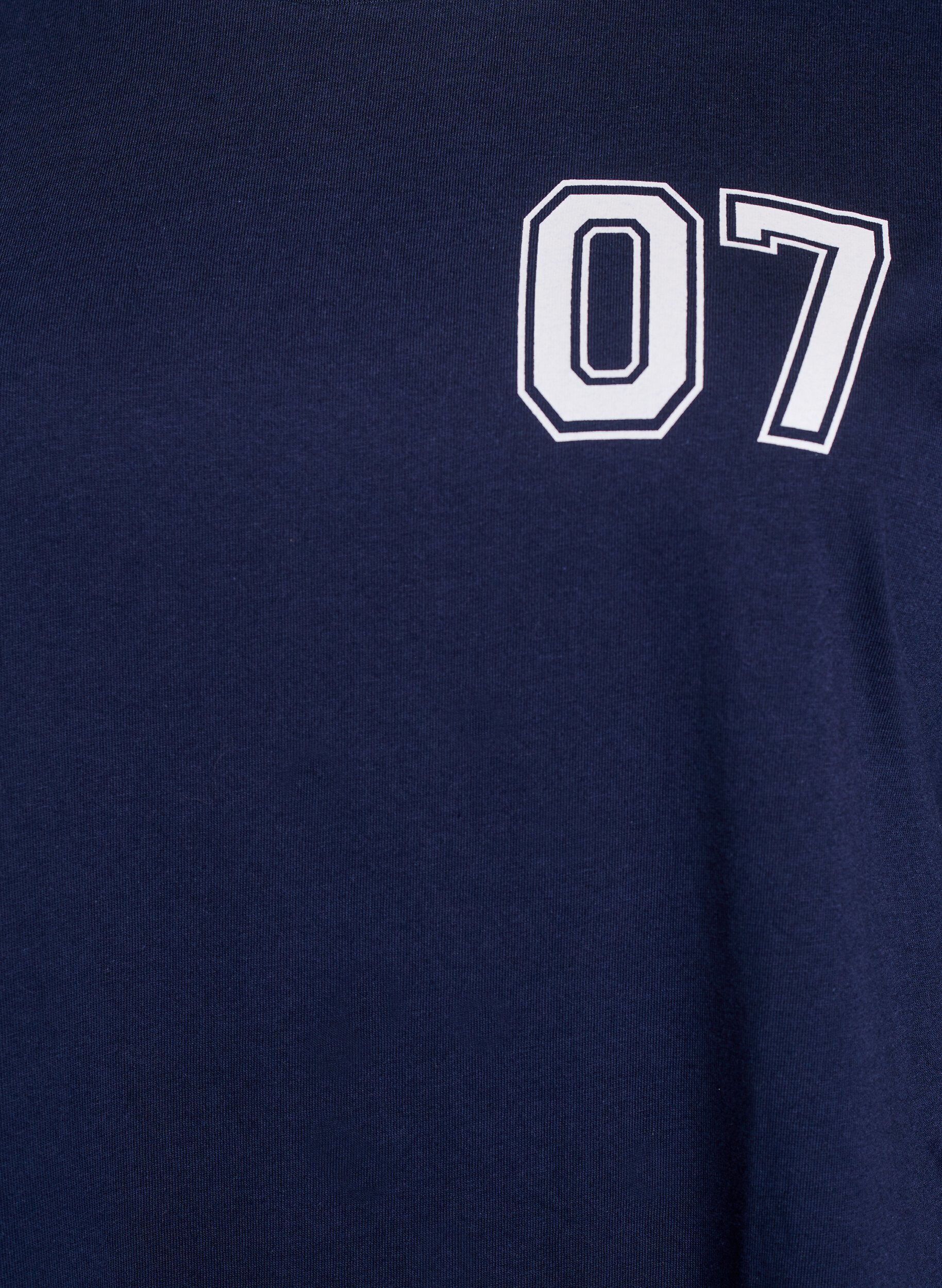 Zizzifashion Short T-shirt dress with sporty details, Blue, Packshot image number 2