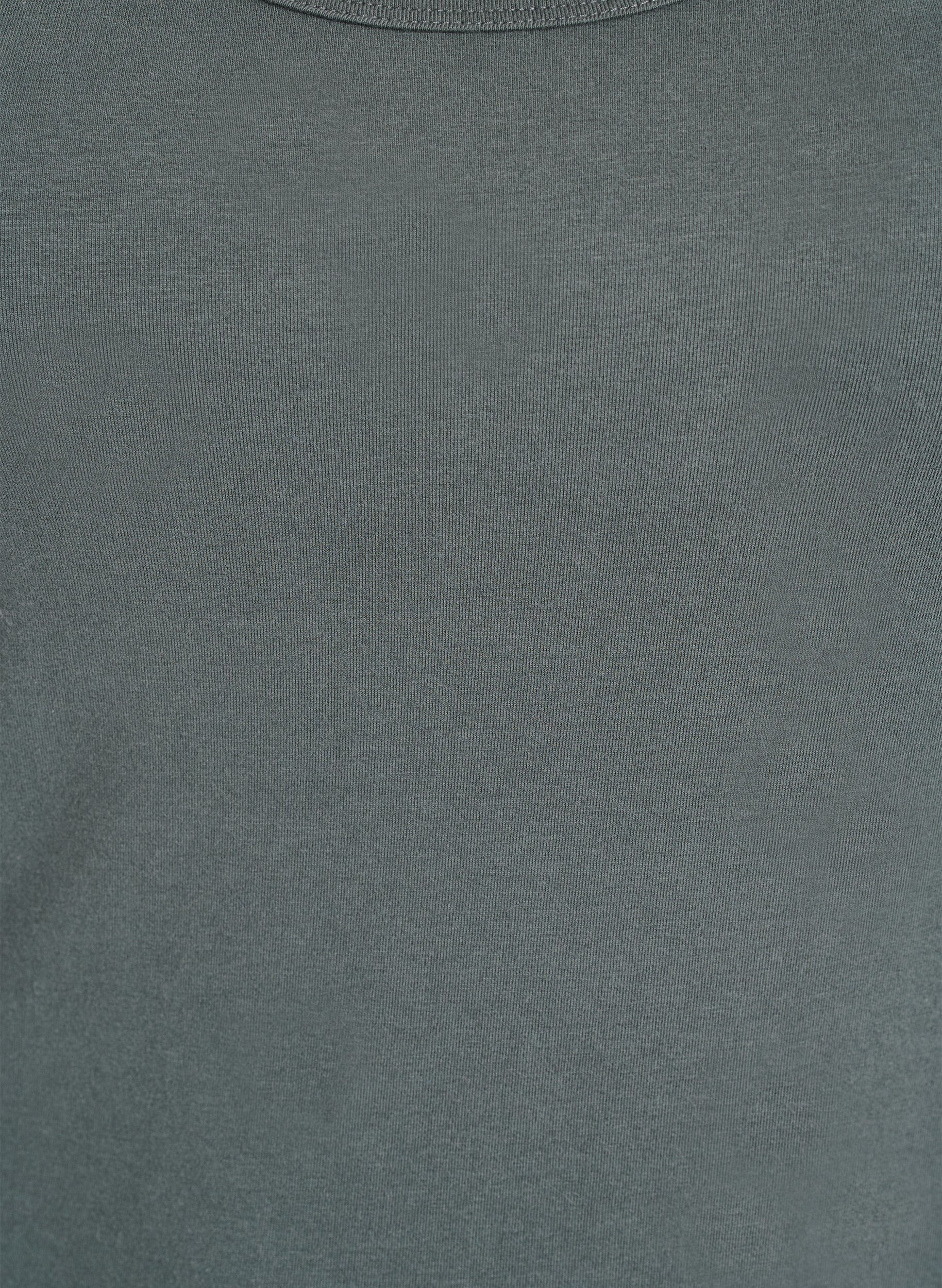 ZizzifashionSolid color basic top in cotton, Green, Packshot image number 2