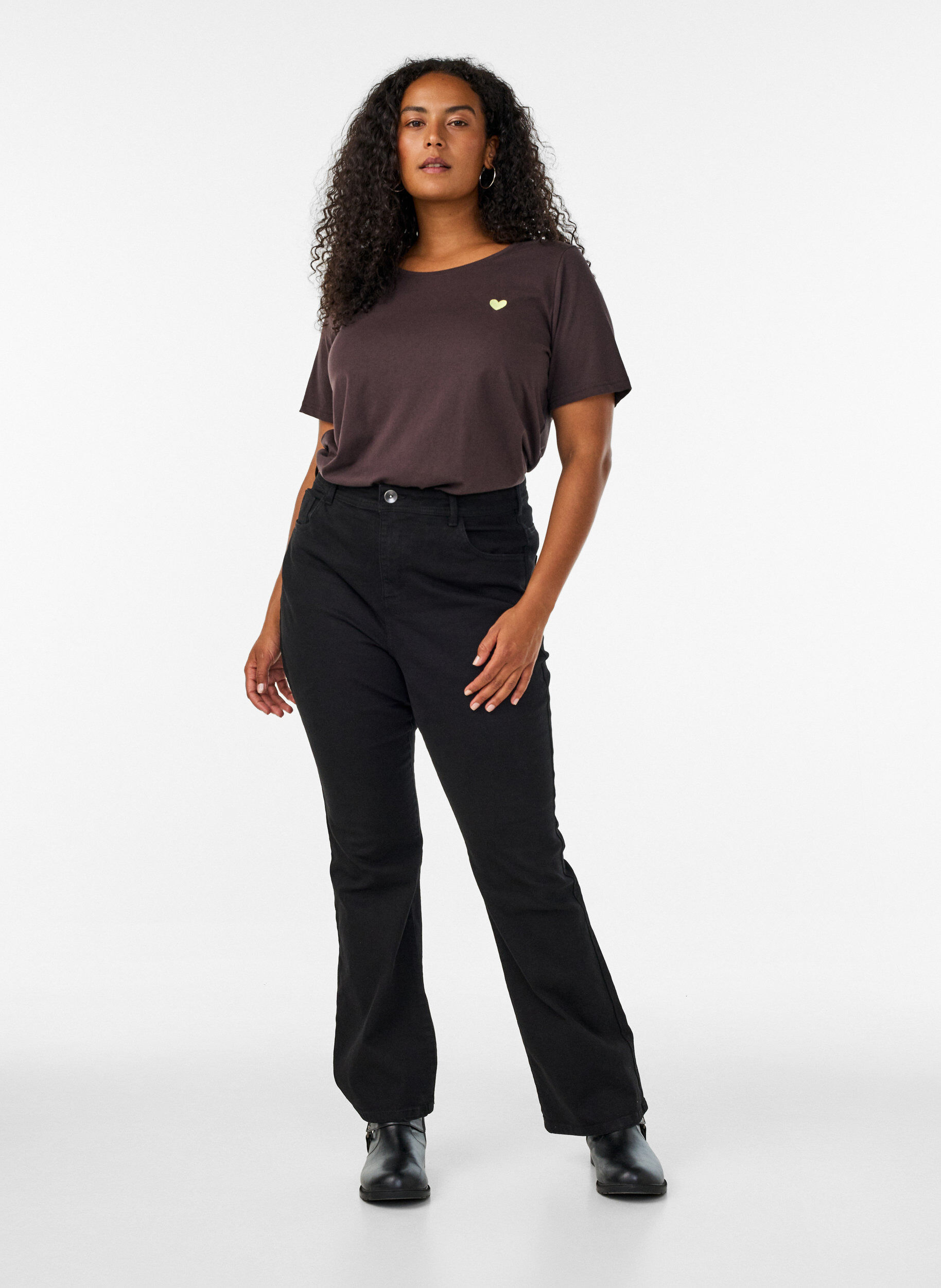ZizzifashionT-shirt with motif, Brown, Model image number 1