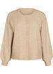 Cable knit cardigan with pearl buttons, Beige, Packshot image number 0
