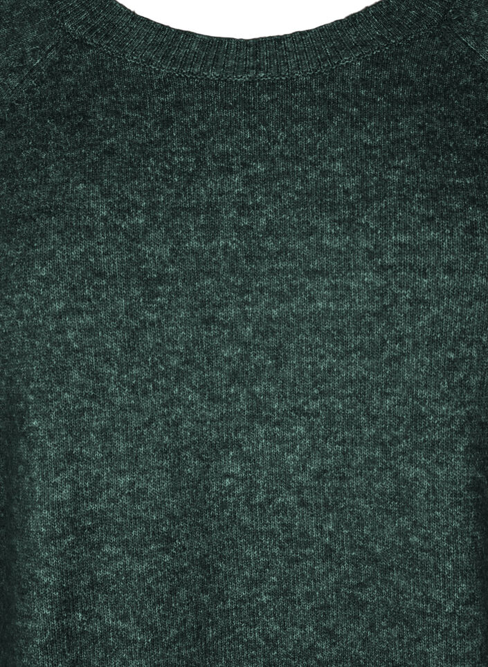Short knitted dress with a round neck, Green, Packshot image number 2