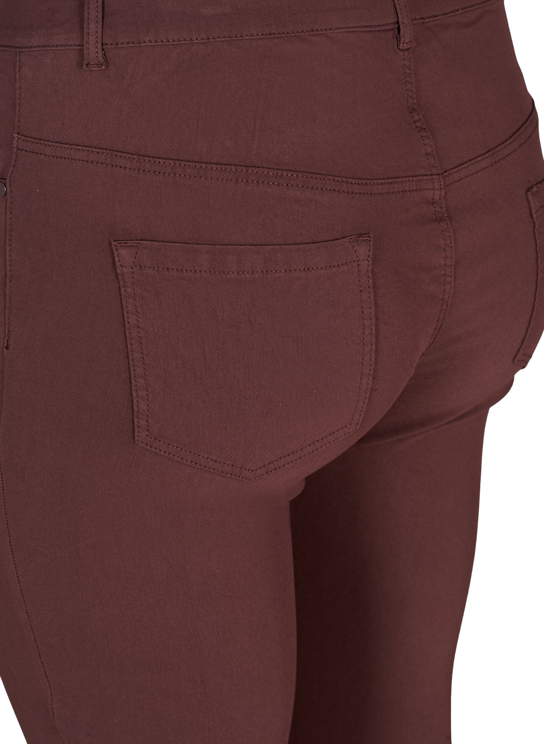 ZizzifashionSlim fit trousers with pockets, Dark Bordeaux, Packshot image number 3
