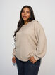Knit blouse with button detail, Beige, Model image number 0