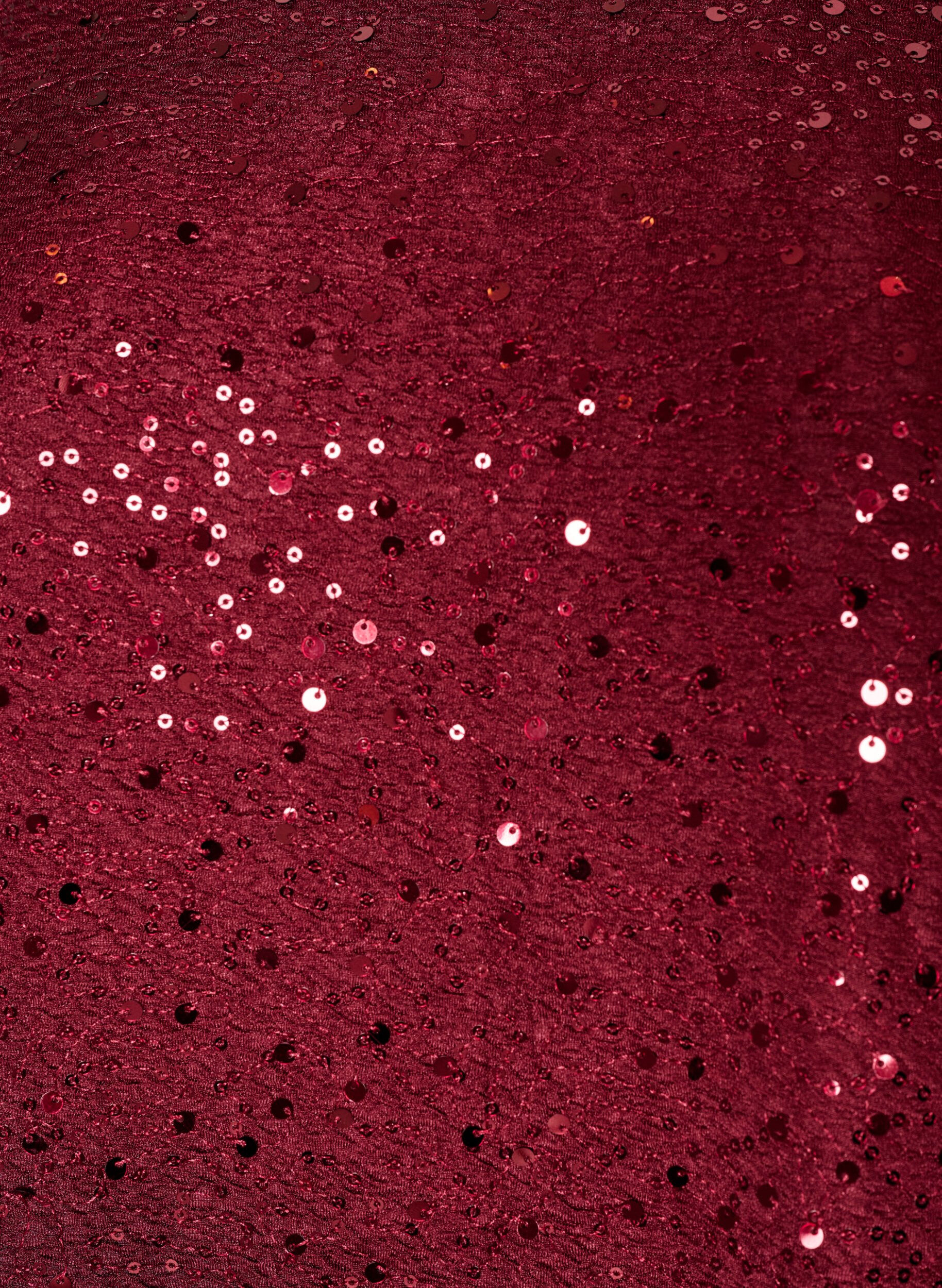ZizzifashionShort sequin dress with an A-line shape, Red, Packshot image number 2