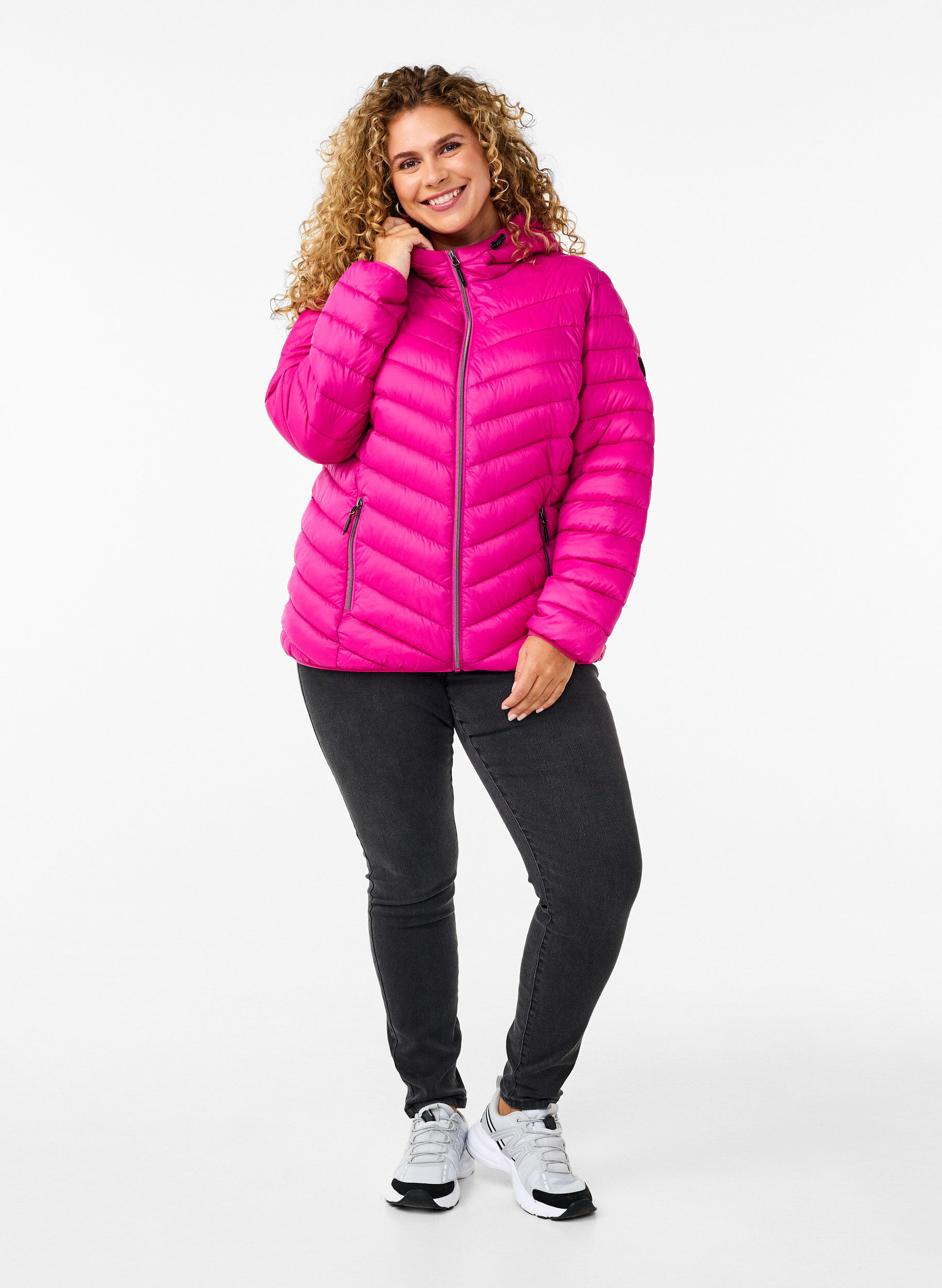 ZizzifashionLightweight jacket with hood, Pink, Model image number 1