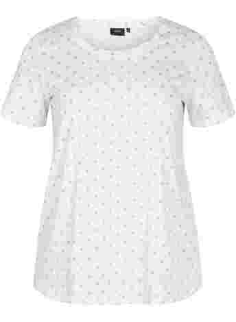 Polka dotted cotton t-shirt