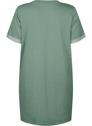 Short-sleeved sweat dress with pockets, Chinois Green, Packshot image number 1