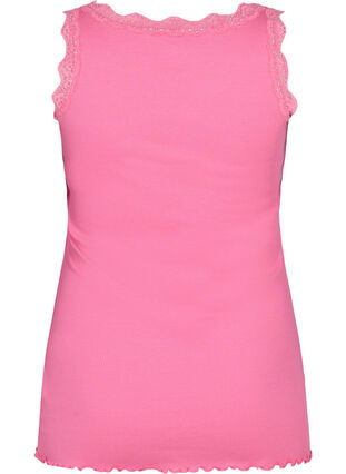 Top with lace trim, Pink, Packshot image number 1