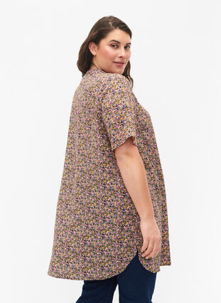 FLASH - Floral tunic with short sleeves, Multi Ditsy, Model image number 1