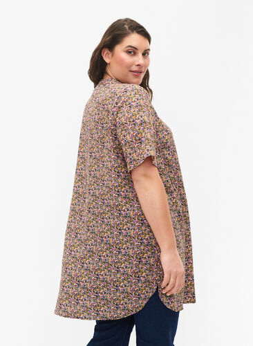 FLASH - Floral tunic with short sleeves, Multi Ditsy, Model image number 1