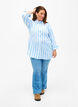 Long shirt in linen and cotton, Blue White Stripe, Model image number 2