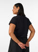 Short sleeved cotton blend t-shirt, Black, Model image number 2