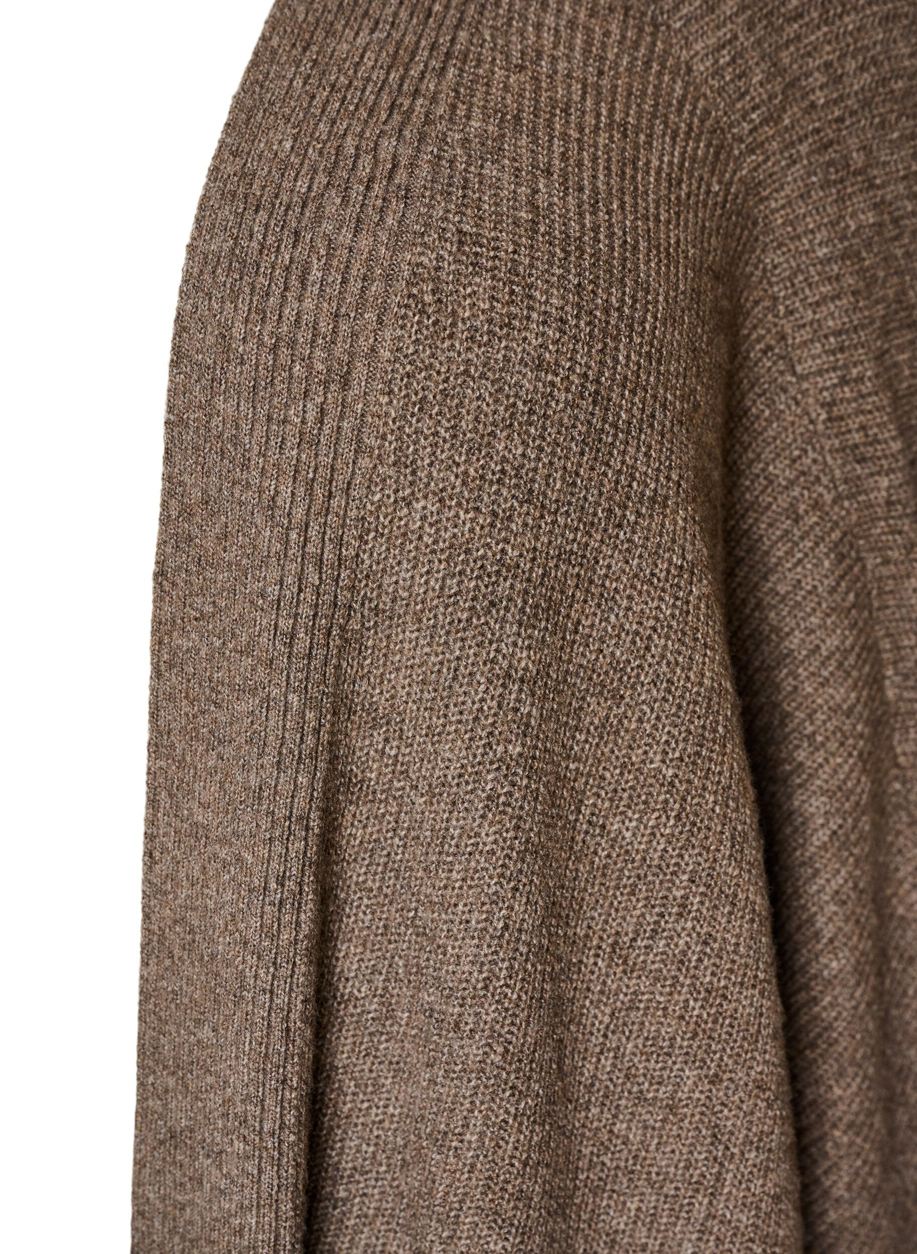 ZizzifashionCardigan with open front and wide sleeves, Brown, Packshot image number 2