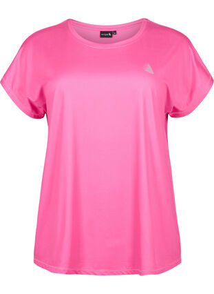 Short sleeved workout t-shirt, Raspberry Rose, Packshot image number 0
