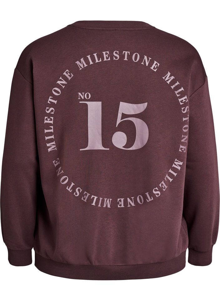 Sweatshirt with statement detail, Brown, Packshot