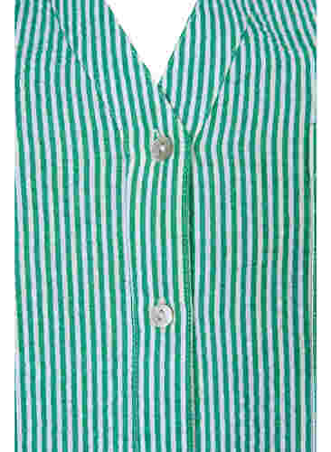 Striped cotton shirt with 3/4 sleeves, Jolly Green Stripe, Packshot image number 2