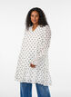 Viscose dress with ruffles and sheer sleeves, White, Model image number 0