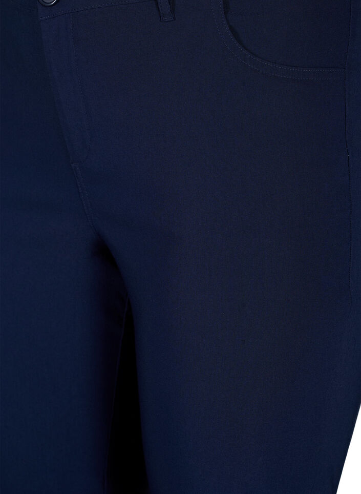 Classic viscose blend trousers, Blue, Packshot image number 2