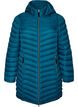 Lightweight jacket with pockets and detachable hood, Petrol, Packshot image number 0
