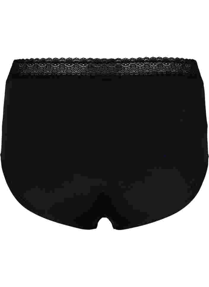 High-waisted knickers with laces, Black, Packshot image number 1