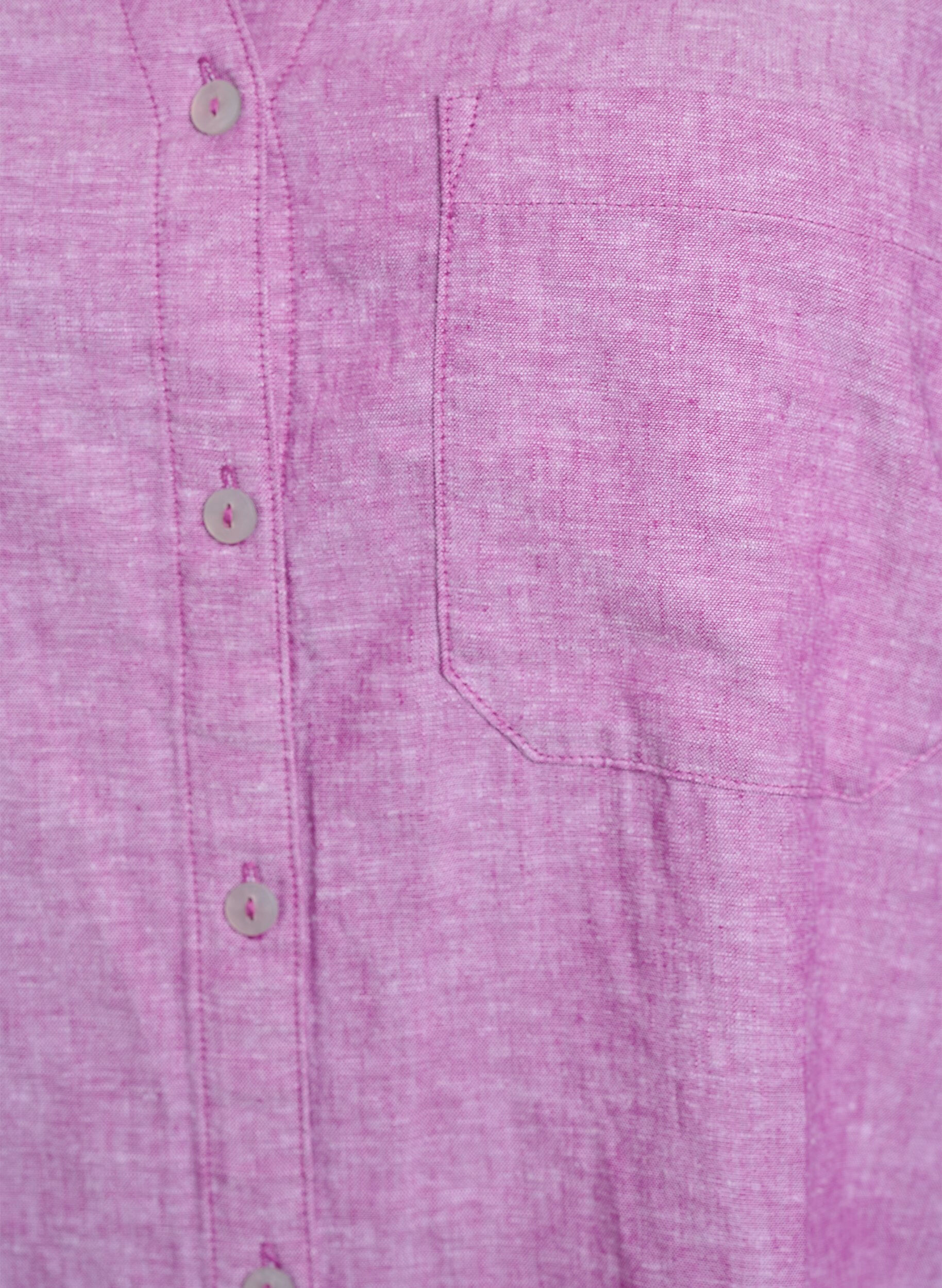 ZizzifashionShirt in linen and viscose with 3/4 sleeves, Purple, Packshot image number 2