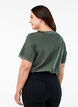 T-shirt with lace trim, Green, Model image number 2