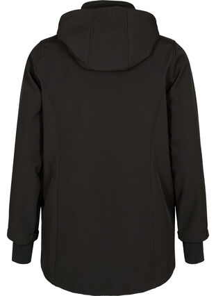 Short softshell jacket with detachable hood, Black, Packshot image number 1