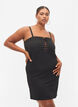 Form-fitting dress with cord detail, Black, Model image number 0